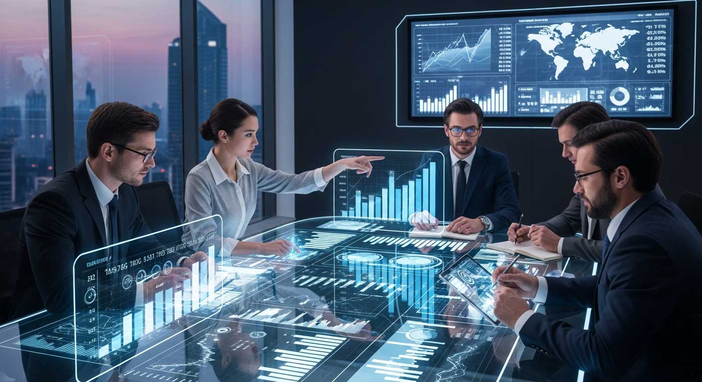 Team collaborating on financial planning